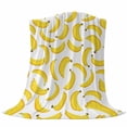 thumbnail image 6 of Yellow Banana Blanket Soft Cozy Warm Twin Blanket for Bed, Plush Fuzzy Flannel Fleece Blankets for Sofa, Summer Tropical Fruits Watercolor Throw Blankets for Couch, Gifts for Men, 60"x80", 6 of 9