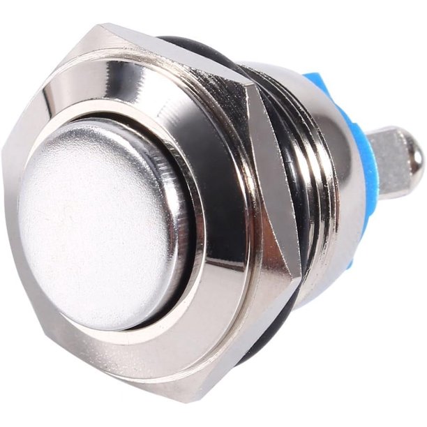 Interruptor de reinicio automático para automóvil, botón pulsador de metal resistente al agua, ideal para aplicaciones de arranque de motor con amplio potencial de aplicación y fácil instalación,