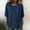 Blue women summer button down blouse a1, variant on Women Summer Round Neck Short Sleeve Button Down Blouse Casual Basic Solid Loose Open Front Tops Trendy Vacation Beach Holiday Outfits, Red L