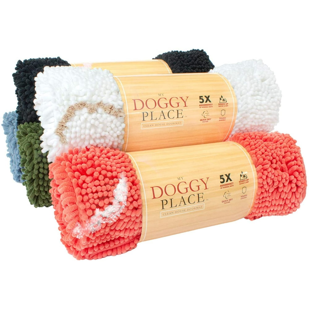 My Doggy Place Ultra Absorbent Microfiber Dog Door Mat, Durable