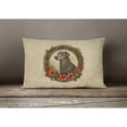 thumbnail image 2 of Scottish Deerhound Christmas Flowers Throw Pillow 12 in x 16 in, 2 of 4