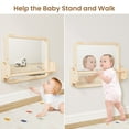 thumbnail image 5 of Woodtoe Montessori Mirror with Bar, Baby Pull to Stand Toys, Natural Wooden Frame & Baby Pull Up Bar, Adjustable Infant Coordination Small Mirror, Montessori Furniture for Toddler 6-18 Months, 5 of 7