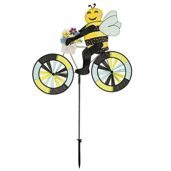 Evergreen 54 in. Buzzing Bee Bicycle Wind Spinner