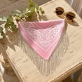 thumbnail image 4 of rhinestone bandana Fringe bandanas for women rhinestone bandana Western Bling Sparkly Bandanas 1 pack,One Size, 4 of 5