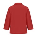 thumbnail image 5 of Endives Women's Cotton Linen Shirt Solid Color Long Sleeved Shirt Casual Daily Wear Comfortable Womens Blouse Summer Trendy S-5XL, 5 of 6