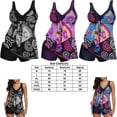 thumbnail image 2 of Women Plus Size Swimwear Printed Bathing Suit Pleated Summer Bather, 2 of 4