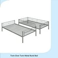 thumbnail image 3 of Twin Over Twin Metal Bunk Bed (Silver), 3 of 13