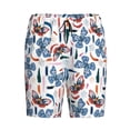 thumbnail image 4 of Wukai Retro Butterfly Men’s Short Pajama Pants With Pockets Soft Sleep Pj Shorts for Men-Medium, 4 of 6