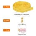 thumbnail image 3 of Uxcell #5 10 Yards Bulk Nylon Coil Zippers by the Yards with 20 Pcs Zippers Sliders and Ruler for Tailor Sewing, Gold, 3 of 6