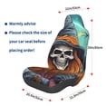 thumbnail image 2 of Picia Cartoon Pumpkin Skull Print Waterproof Sweating Car Seat Cover for Post Gym Workout, Running, Beach and Hiking, Universal Fit Anti-Slip Bucket Seat Protector, 2 of 5
