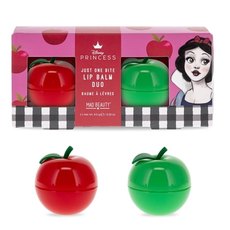 Mad Beauty Snow White Lip Balm Duo Apple & Strawberry Scent Mad Beauty Snow White Lip Balm Duo Apple & Strawberry Scent