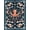 Navy Blue Coral, Pattern 1, variant on ODIKA Koi Fish Swimming Tentacle Swirl Teal Navy Decorative Border Non-Slip Chair-Friendly Floor for Dining Room, Under Table, Office