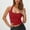 Red, variant on MSJUHEG Square Neck Tank Top Workout Tank Tops Woman Womens Sleeveless Tank Tops Camisole Tops for Women Strapless Shirt Built in Bra Tank Striped Tank Top Women Strapless Top Black L