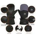 thumbnail image 7 of Heated Gloves Mittens for Men Women, Electric Rechargeable Battery Ski Snow Gloves, Warm Gloves for Winter Outdoor Work Motorcycle Snowboard Camping Hunting Hiking Cycling Walking Running, 7 of 7