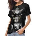 thumbnail image 1 of in Flames Chemise de Baseball Femme Manches Courtes Col Rond Raglan, 1 of 4