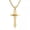 gold, variant on Creative Sword Cross Pendant Stainless Steel Necklace Rolo Chain For Mens Women-Silver