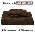 thumbnail image 3 of BedDecor 600 TC 3 Piece Pinch Pleated(Chocolate,Full/Queen) 100% Egyptian Cotton Base Duvet Set, 3 of 5