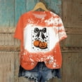 thumbnail image 2 of Women Graphic Tees Cartoon Printed Round Neck Short Sleeve T Shirt Halloween T Shirt Tops, 2 of 6