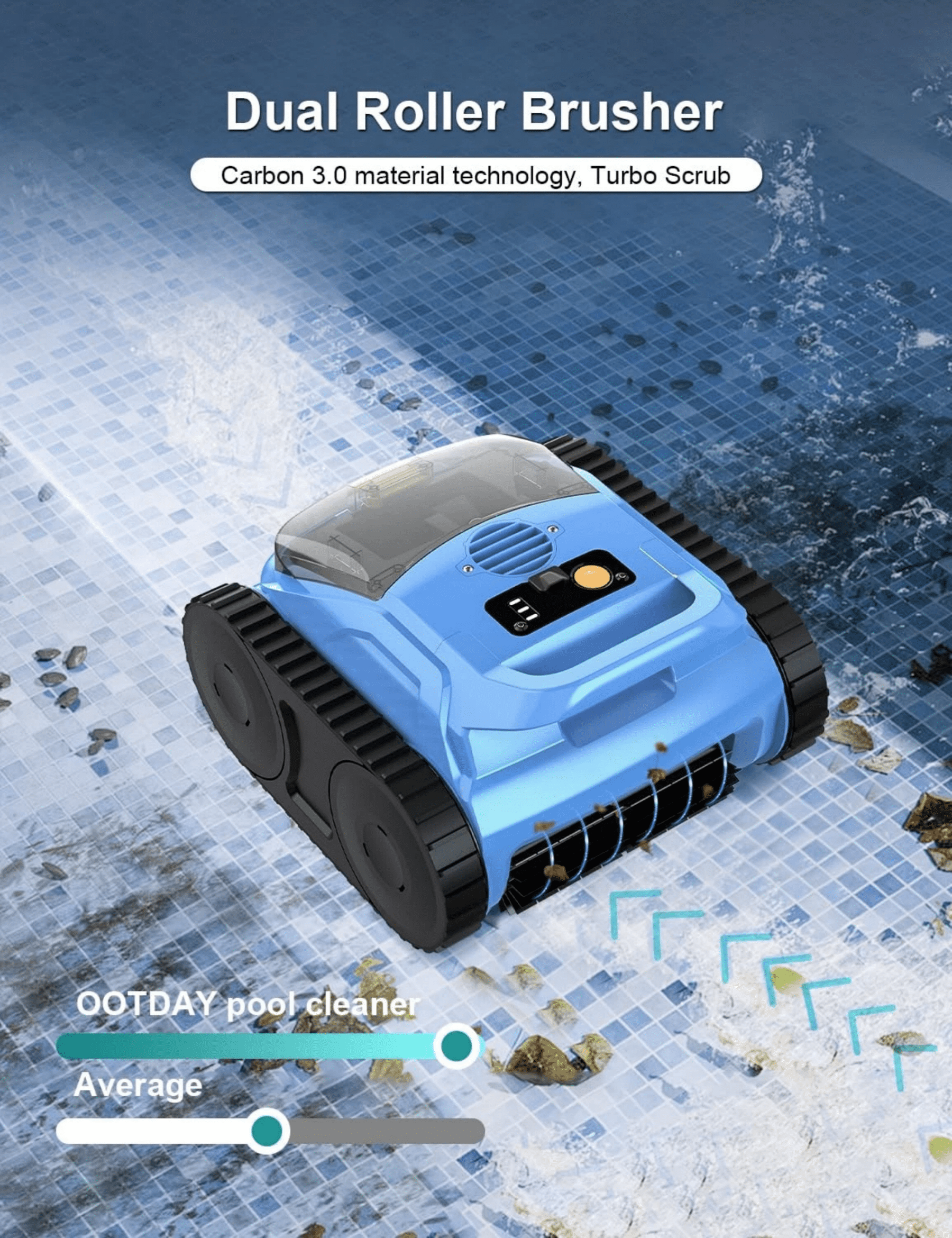 ZAMSLVRH Cordless Robotic Pool Cleaner, Wall-Climbing Pool Robot Vacuum for In-Ground & Above-Ground Pools, IP68 Waterproof (2026 New)