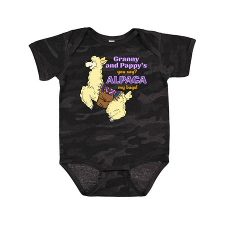 

Inktastic Granny and Pappy s You Say ALPACA my Bags! Gift Baby Boy or Baby Girl Bodysuit