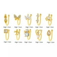 thumbnail image 3 of HOOUN Fashion Nose Hoops Cartilage Earrings Fake Piercing U Shape Ring Jewelry -3, 3 of 9