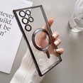 thumbnail image 5 of for Samsung Galaxy S24 S23 S22 S21 FE Ultra Plus Case Plating Clear Wireless Charge Cover MagSafe Magnetic Lens Protector Shell, 5 of 5