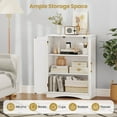 thumbnail image 6 of Costway Floor Storage Cabinet Modern Storage Organizer with Adjustable Shelves &2 Doors, 6 of 10