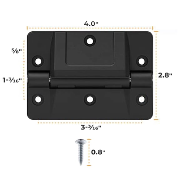 Mosiee 2/4 Pack Replacement Hinges with Stainless Steel Screws for Igloo 150-165 Qt Coolers Easy Install Furniture Hardware Hinges 2pcs