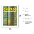 thumbnail image 2 of Chicago USA - Lake Shore Drive Mies Buildings Twin Towers - United Air Lines - Vintage Airline Travel Poster by Stan Galli c.1955 - Fine Art Matte Paper Print (Unframed) 18x24in, 2 of 4