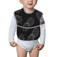 thumbnail image 6 of Bingfone Mess-Proof Baby Bib - Waterproof Bib For Baby Boy Or Girl With Food Catcher Pocket, Unisex-White Pineapples, 6 of 8