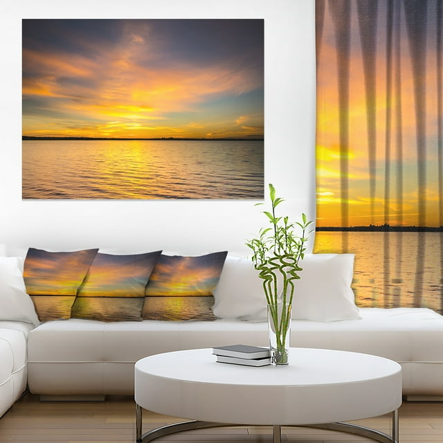 Yellow Sunrise Light Hitting Waters