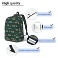 thumbnail image 4 of Honeii Machine Print Canvas College Laptop Backpack, Durable Rucksack Travel Notebook Bag School Backpack Book Bag for Men Women-Small, 4 of 7