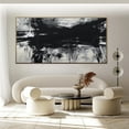 thumbnail image 3 of Acrylic Abstract Textured Oil Painting Black and White Oil Painting Abstract Wall Art Large Textured Wall Art Oversized Painting,Unstretched,Frameless,(41*61cm)16*32Inches, 3 of 5