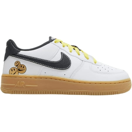 Big Kid's Nike Air Force 1 LV8 White/Anthracite-Yellow Strike (DO5854 100) - 6
