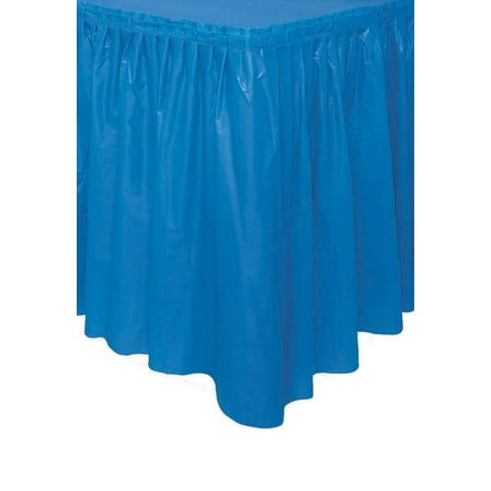 Plastic Table Skirt, 14 ft, Royal Blue, 1ct