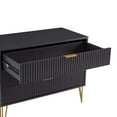 thumbnail image 5 of DUMBO Modern Engineered Wood Dresser with 3-Drawers in Black, 5 of 11