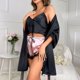 thumbnail image 3 of Gibobby Camisones de algodón Conjunto de pijamas para mujer Pijamas para mujer Pijamas de talla grande para mujer Pijamas casuales Tirantes de encaje para mujer Pantalones cortos (Rosa, XL), 3 of 4