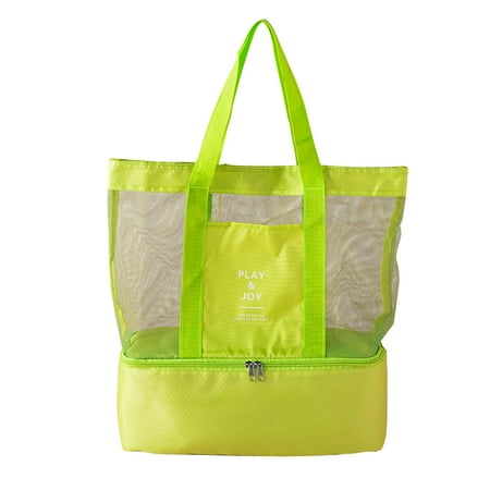 

Asdomo Mesh Tote Bag Beach Bag With Cooler Handbag For Women Ladies Gift