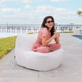 thumbnail image 3 of Big Joe Luft Outdoor Patio Chair, Lightweight Bean Filling, Outdoor Performance Linen, Sunlit Ivory, 3 of 8