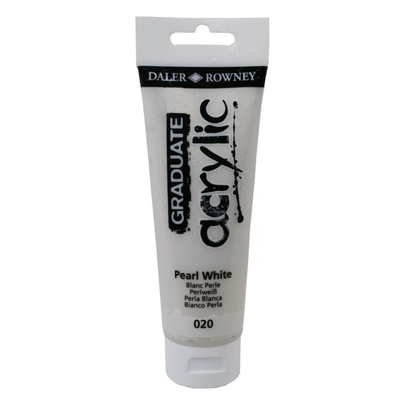 Daler-Rowney Graduate Acrylic, 120ml Tube, Pearl White