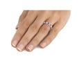 thumbnail image 3 of 2 ct Ruby & Diamond Eternity Ring 14K White Gold Womens Stackable Wedding Band, 3 of 3