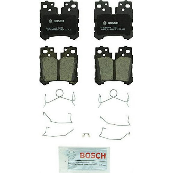 Bosch BC1283 QuietCast Premium Ceramic Disc Brake Pad Set For Lexus: 2007-2017 LS460, 2008-2016 LS600h; Rear