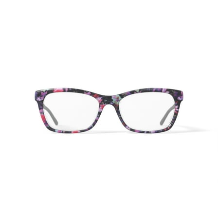 Bebe Women's BB4218 Prescription Eyeglasses with Case, Black/Purple Floral