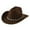 Coffee, variant on UJNDER Bohemian Western Cowboy Hat for Men and Women with Rhinestone Embellishments and Curved Brim Fashionable Fedora Accessory for Any Occasion Blue