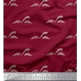 thumbnail image 1 of Soimoi Red Rayon Crepe Fabric Artistic Waves Abstract Printed Craft Fabric by the Yard 46 Inch Wide, 1 of 3