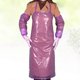 thumbnail image 2 of PVC Apron Long Style Kitchen Apron Waterproof Apron Waterproof Oversleeve Apron (Purple), 2 of 3