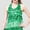 Green, variant on Women's Tanks Women's Glitter Wrap Top for Dance Performance Fringe Top Bra with Shine and Stage Ready Design Hot Pink One Size