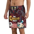 thumbnail image 2 of The Cuphead Show Men's Beach Shorts Swim Trunks Casual Quick Dry Board Shorts Swimwear with Mesh Lined and Pockets, 2 of 8