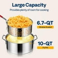 thumbnail image 6 of 10QT Outdoor Propane Turkey Fryer Kit, Aluminum Fish Fryer Pot with 6.7Qt Basket, 50,000 BTU Burner, Heavy Duty Deep Fryer for Seafood, Turkey, Chicken, French Fries, Backyard Cooking, 6 of 8