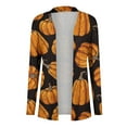 thumbnail image 5 of DDAPJ pyju Womens Halloween Clothing Clearance,Cardigans for Women Lightweight Halloween Pumpkin Print Fall Long Sleeve Open Front Cardigan Coat, 5 of 6
